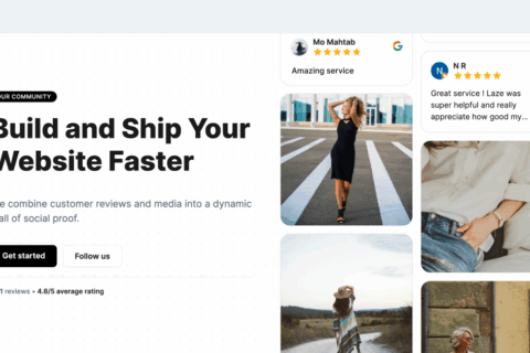 Example of hero sections for website