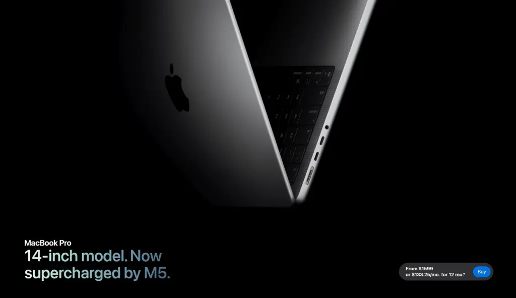 macbook pro landing page