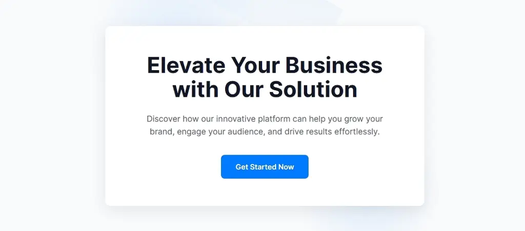 minimalist saas hero section example