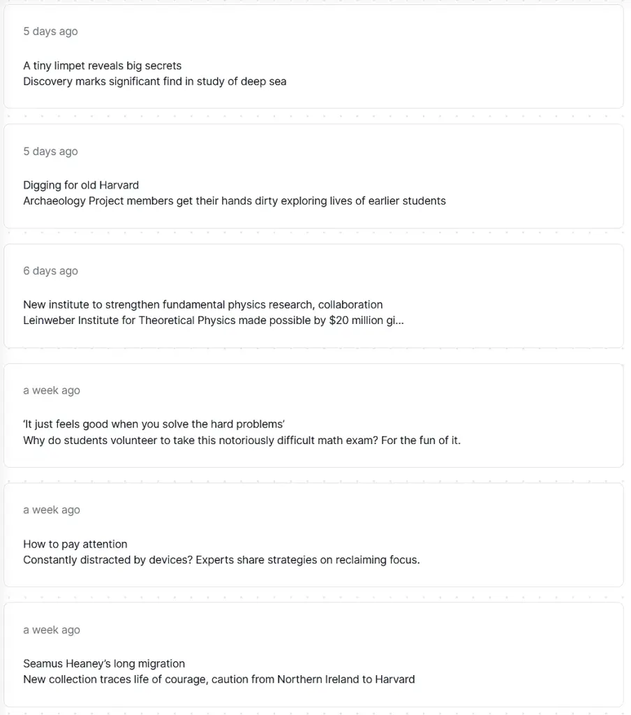 news section for educational and institutional websites template