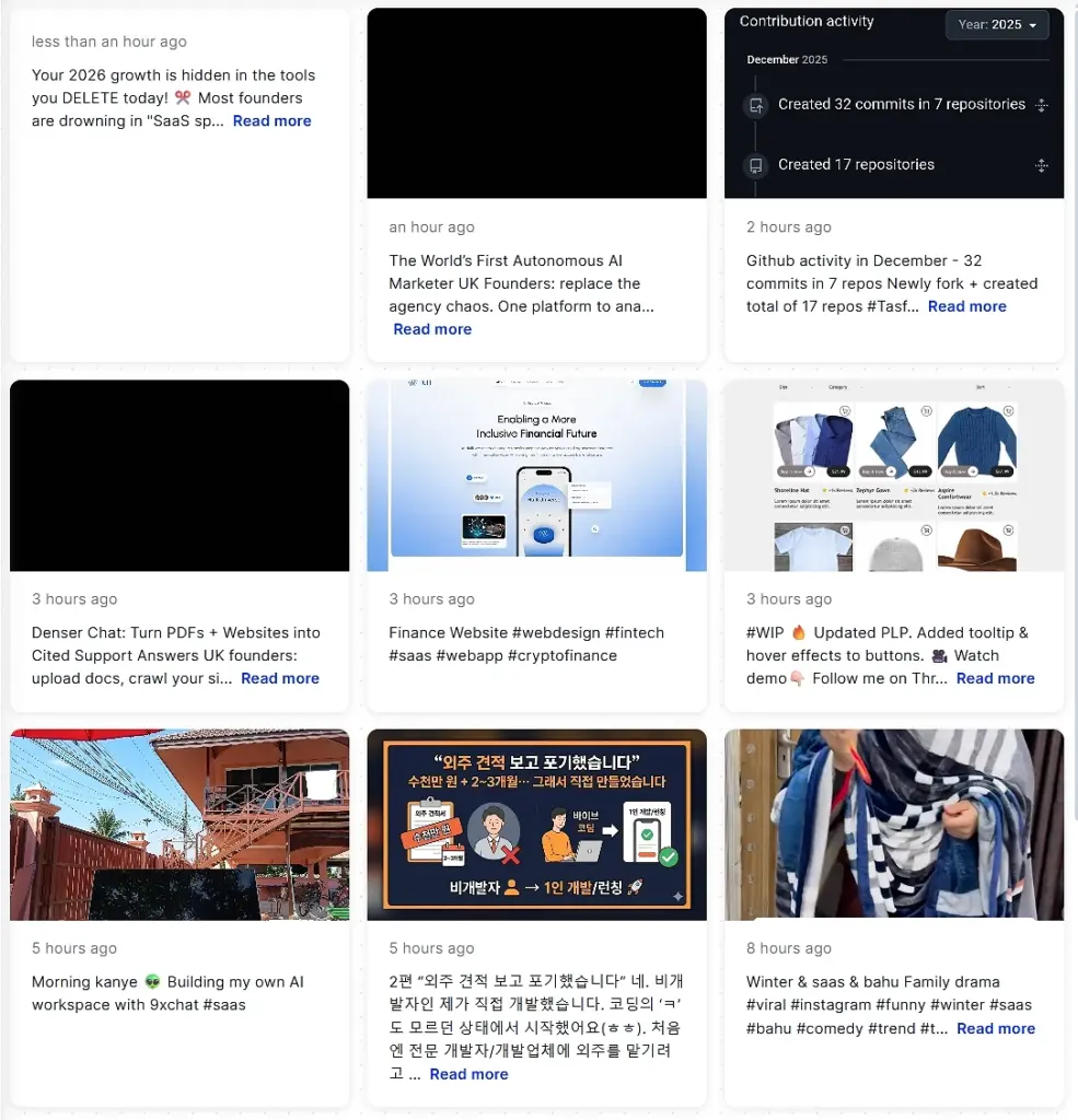saas news section template