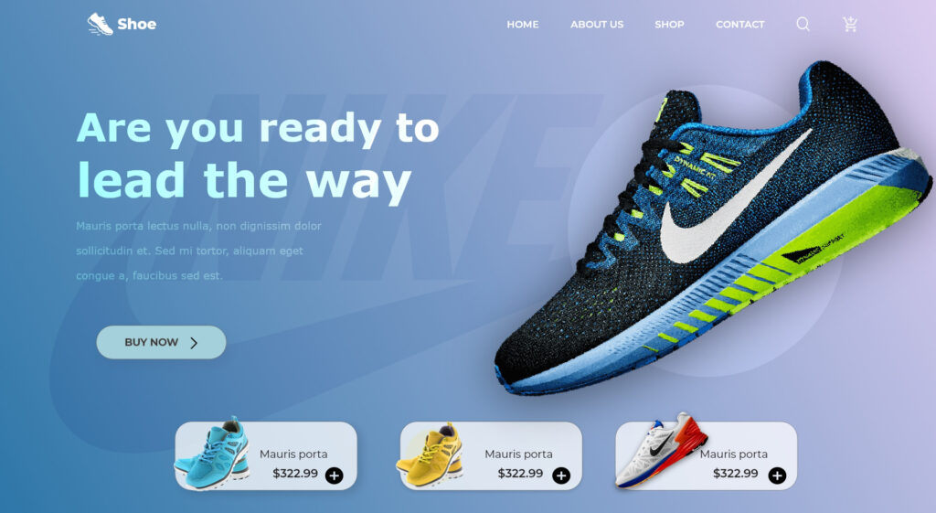 product hero section example