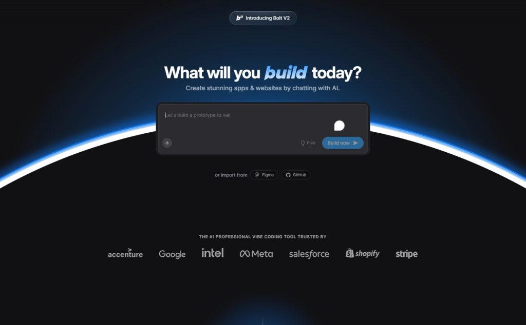 bolt landing page