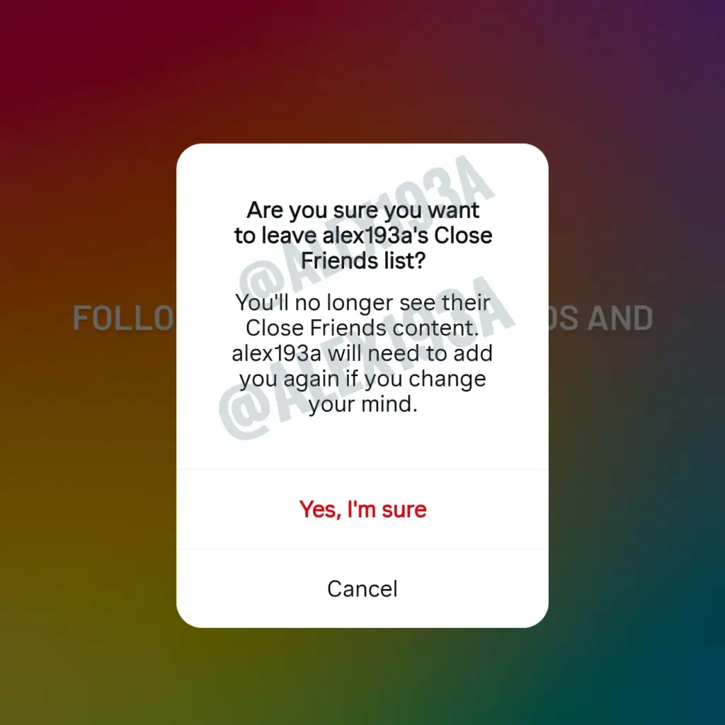 close friends instagram update