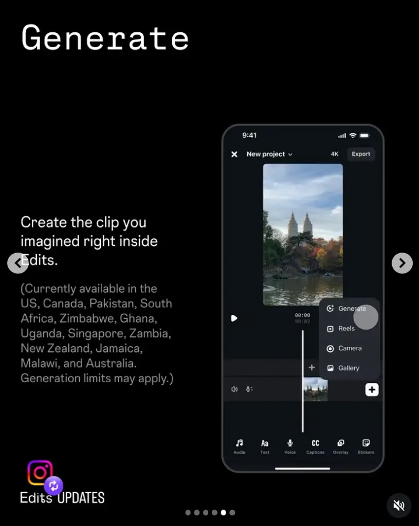 edits generate ai clip