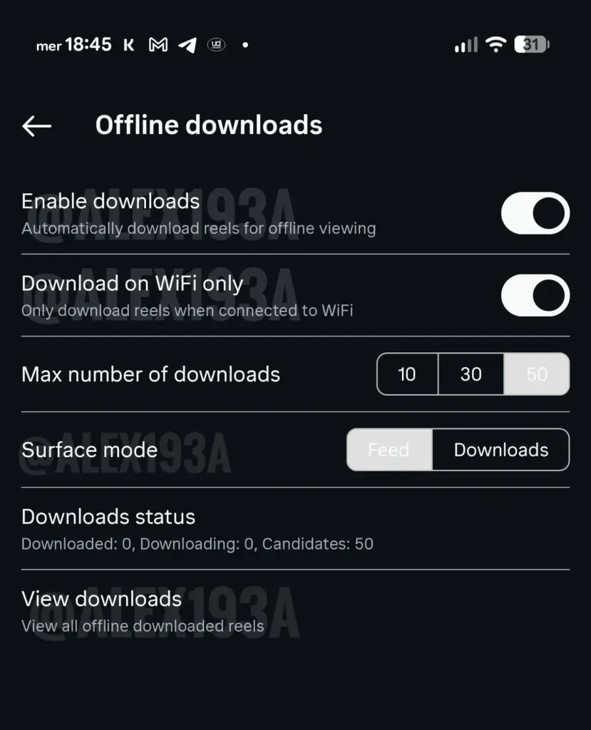 download Instagram reels update