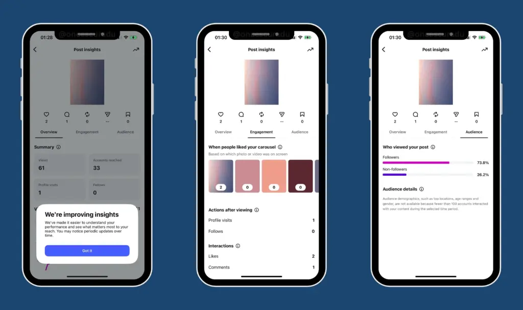 instagram insights section update