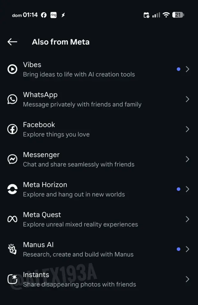 meta instants app teaser