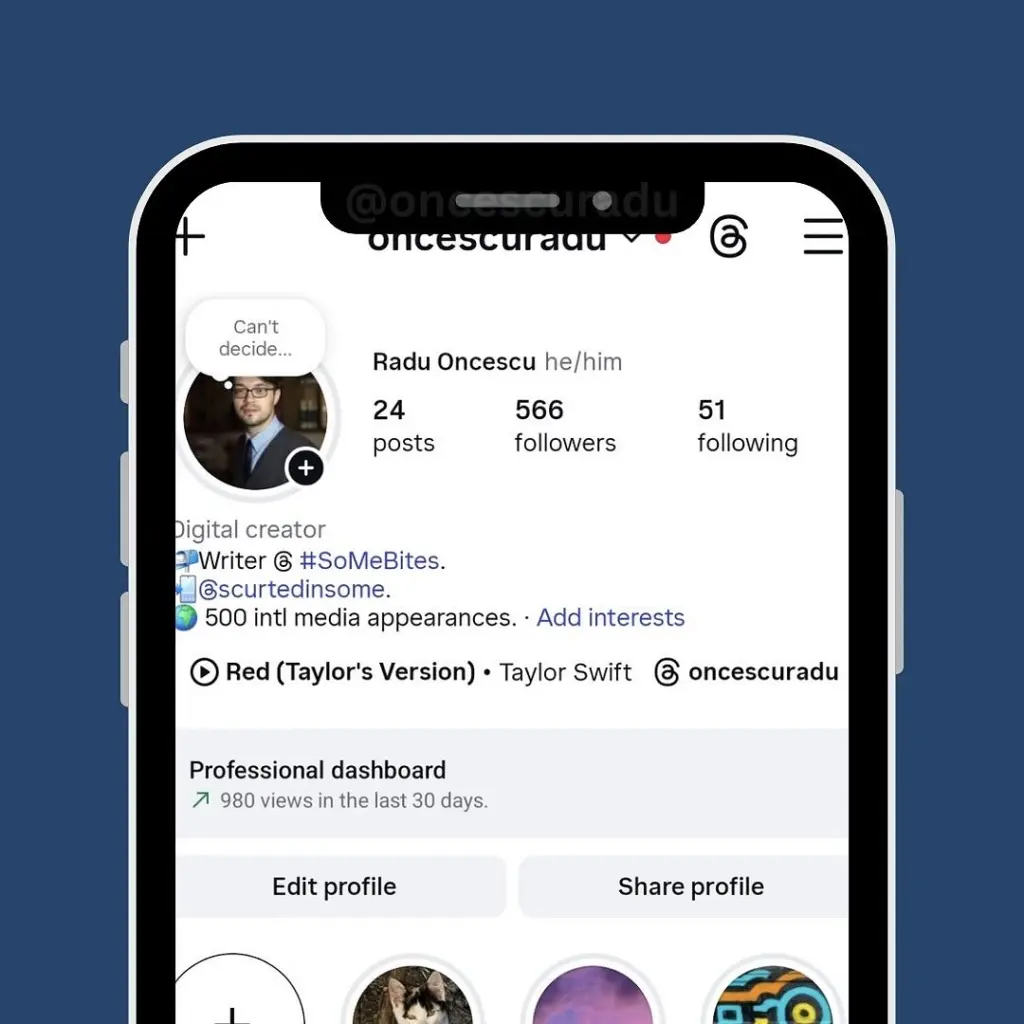 ig profile interests section update