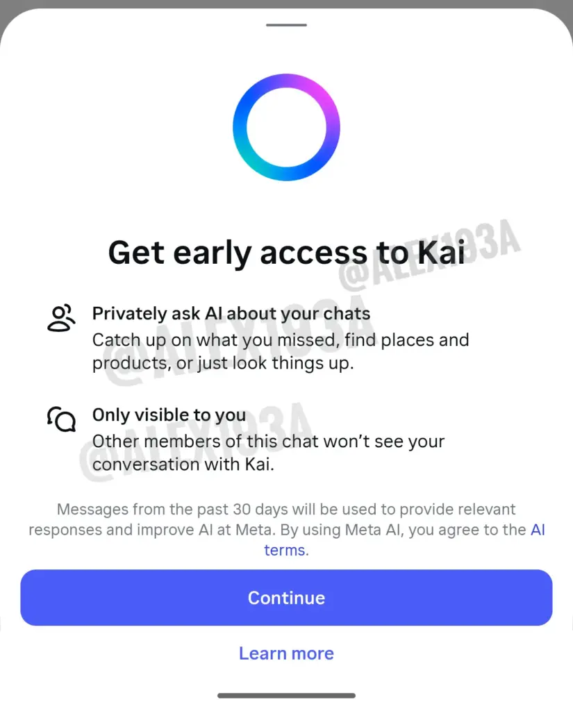 instagram kai chat assistant update