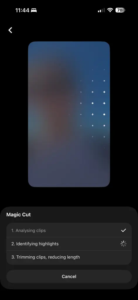 instagram magic cut video update