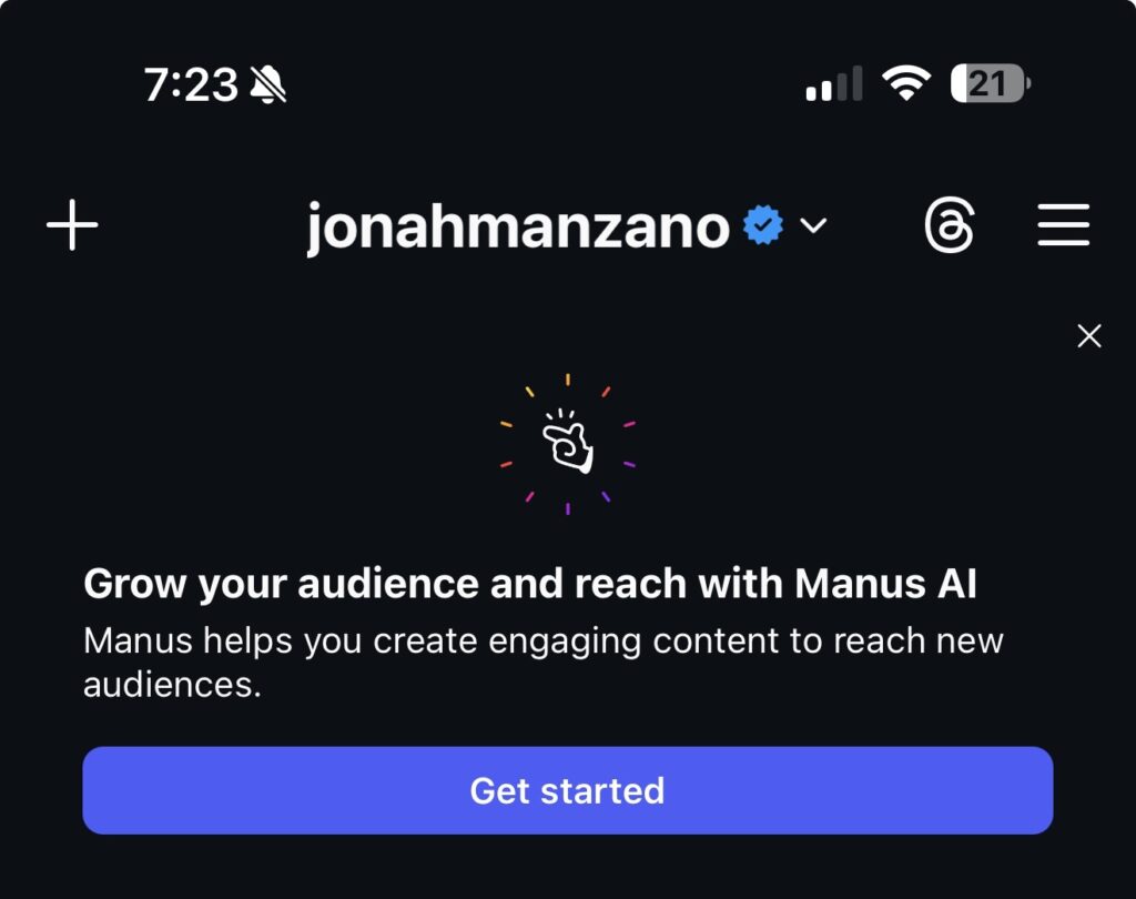 instagram manus ai update