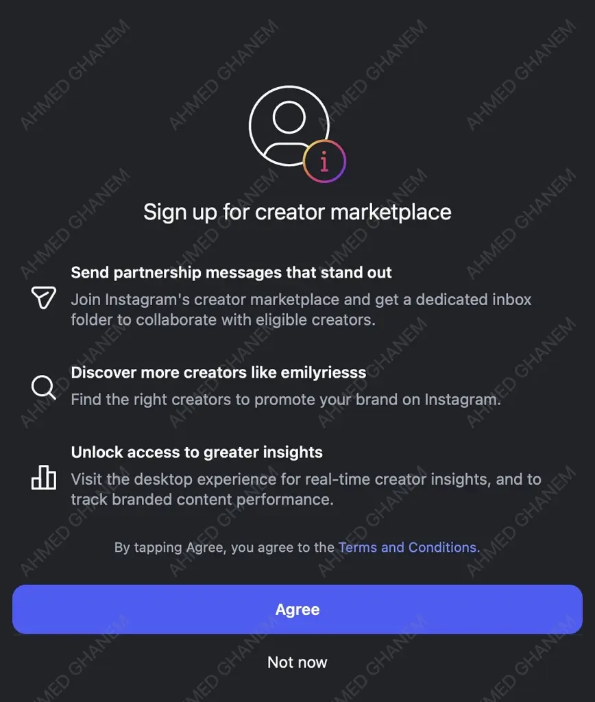 instagram DM inbox for brand messages