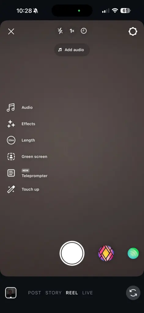 instagram reels teleprompter update