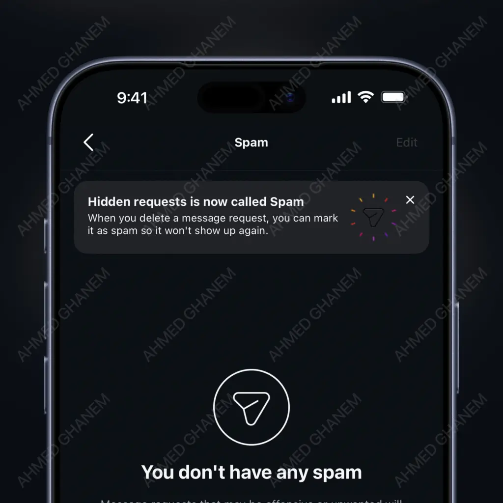 instagram hidden requests to spam update