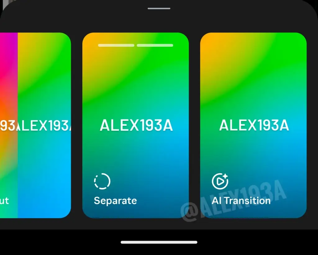 instagram stories ai transitions