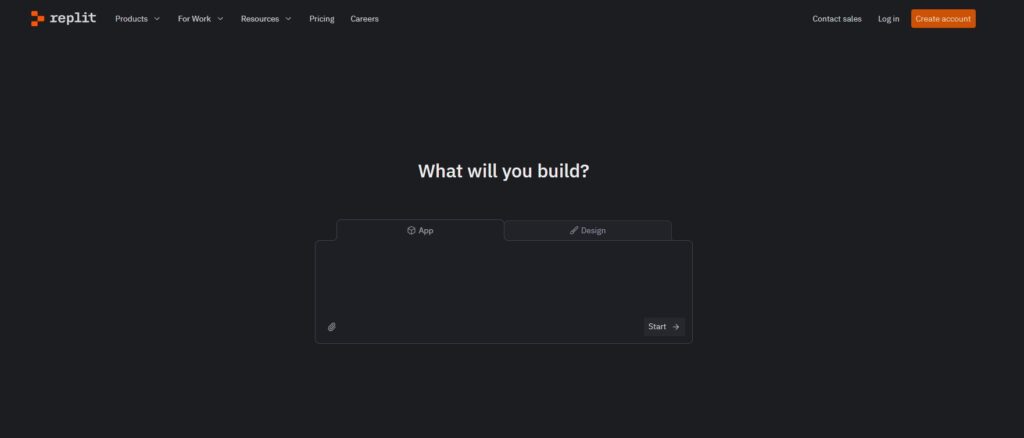 replit landing page