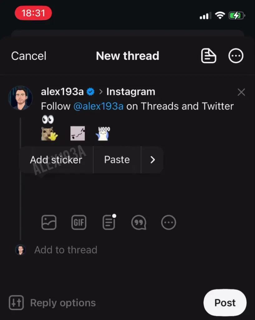 threads animated stickers update