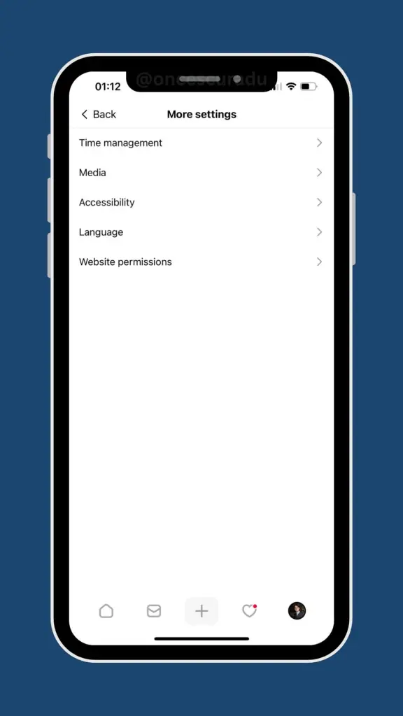 threads settings menu update