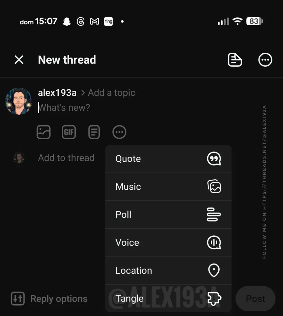 threads tangle feature