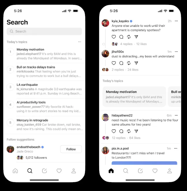 threads trending topics summaries update