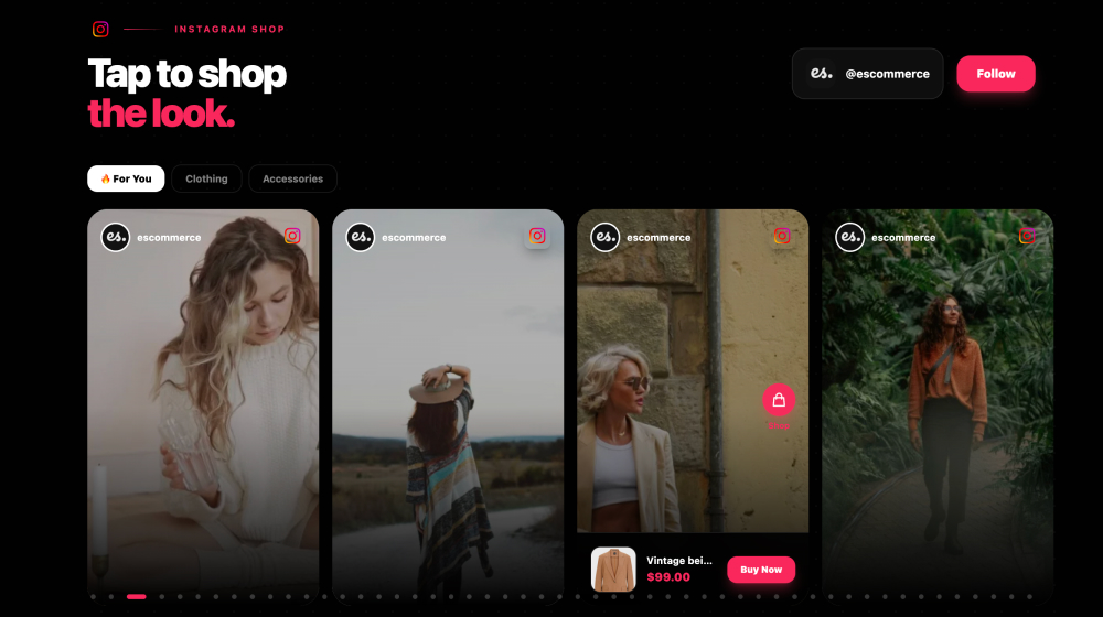 TikTok shoppable slider