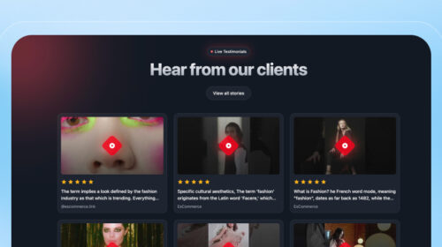 Embed video gallery widgets for website